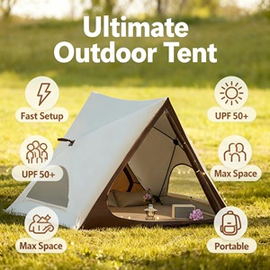 Portable Four-Season Single Full-Automatic Quick-Opening Straight Bracing <b>Tent</b> Fiberglass <b>Frame</b> UV Protection for Outdoor - Product Image 3