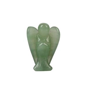Ornamenti di <span class=keywords><strong>giada</strong></span> cristalli avventurina pietre preziose 1.5 pollici angelo intaglio decorazione artigianale - Product Image 4
