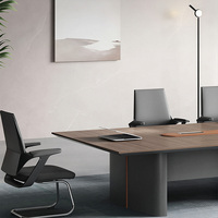 Table de conférence de luxe de grande taille pour bureau, bureau de direction, table de réunion moderne en bois pour bureau d'entreprise