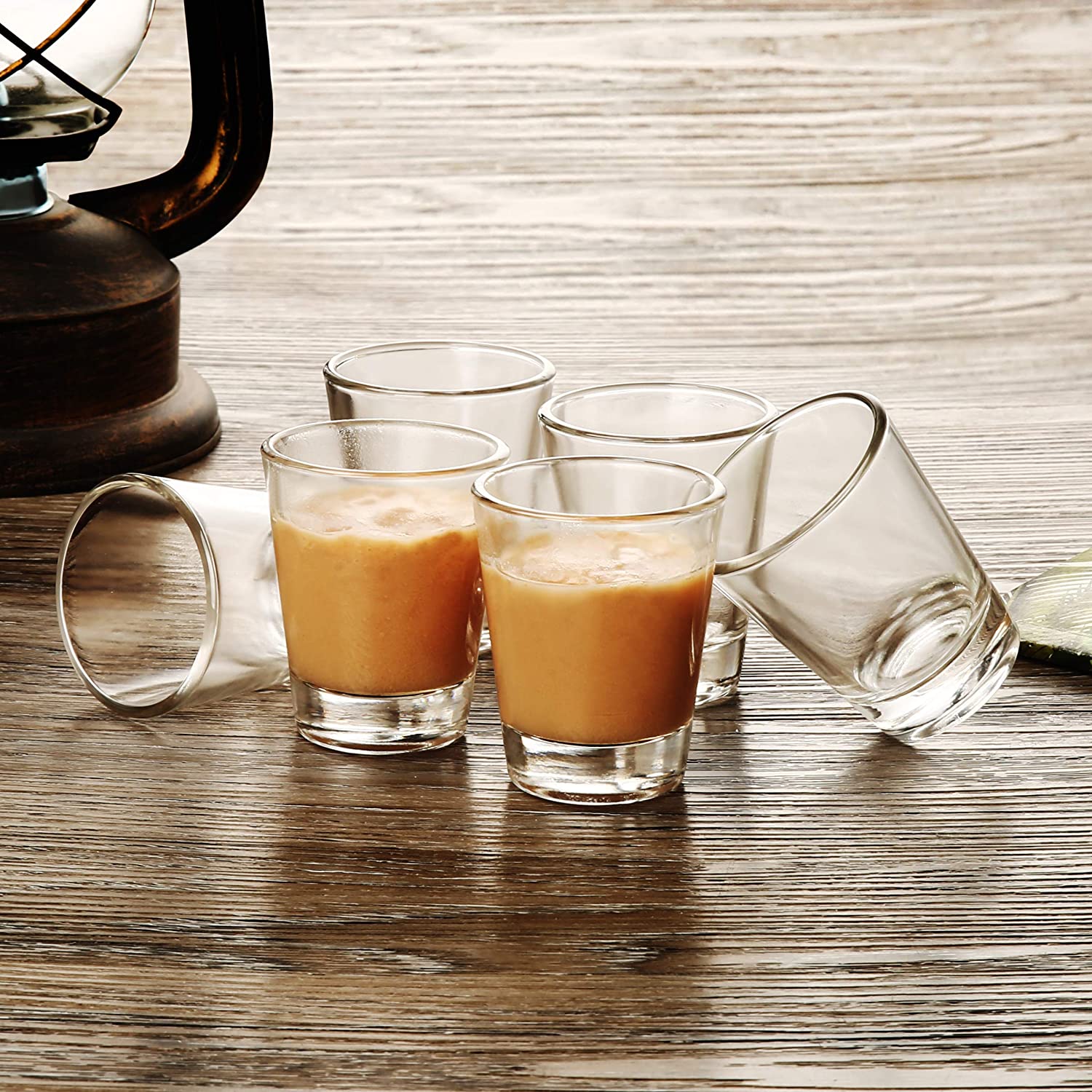 1.5 oz Mini Glass Cups Shot Glasses with Heavy Base Clear Shot Glass
