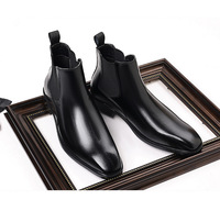 Bottines tissées grande taille pour hommes, style décontracté et tendance. Bottines courtes.