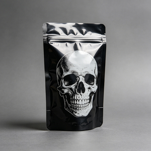 Custom printed black Mylar <b>bracket</b> zipper bag, reusable, sealable, durable <b>plastic</b> bag 3.5g/7g/14g/28g polyester film bag - Product Image 4