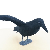 Répulsif pour oiseaux en forme de corbeau en plastique avec crochet