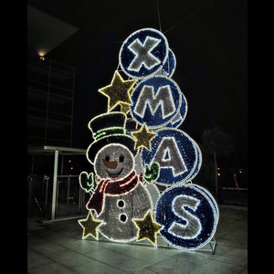 Lumières décoratives de Noël personnalisées en forme de bonhomme de neige 3D lumineuses pour l'aménagement extérieur, les <span class=keywords><strong>activités</strong></span> de centre commercial d'<span class=keywords><strong>Halloween</strong></span> - Product Image 6