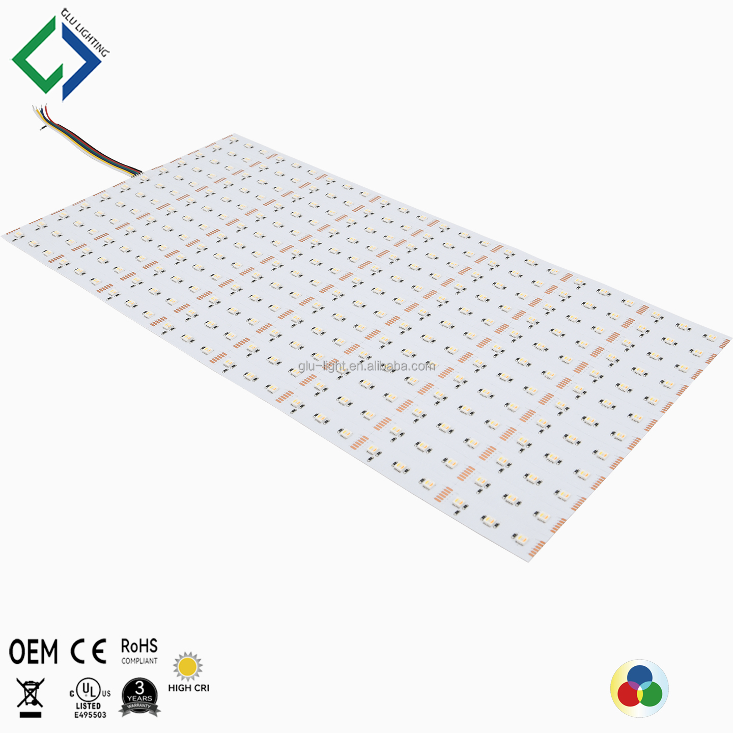 High cri Ra95 5 colors in 1 RGB Bi color RGBCCT flexible Led Panel light