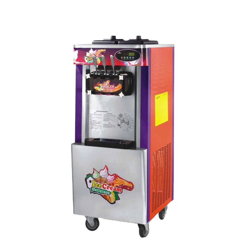 Máquina comercial Máquina de helados de acero inoxidable Capacidad 16-22L/H máquina de nieve helados Servicios Personalizados