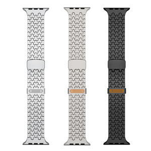 Bracelet à maillons en acier inoxydable à libération rapide pour Apple Watch toutes séries 10 11 46 mm 42 mm Ultra 49 mm, bracelet magnétique en métal - Product Image 3