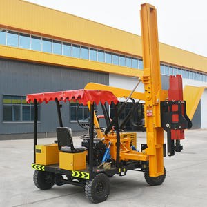 Perceuse à quatre roues compacte pour poteaux de garde-corps de voirie, fabrication directe d'usine, pour poteaux de garde-corps ondulés de voies rapides - Product Image 4