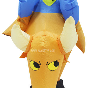 Costume gonflable de cow-boy Rider, déguisement pour enfants et adultes, pour Halloween, carnaval, licorne, dinosaure, canard et abeille, coq Cosplay, 1 pièce - Product Image 4