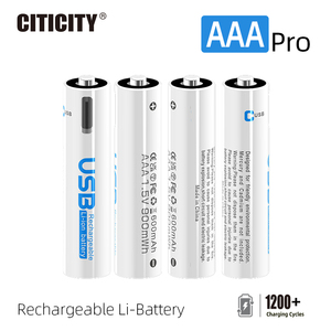แบตเตอรี่ CITICITY ความจุสูง 900mWh ชาร์จได้ แพ็ค 4 ก้อน แบตเตอรี่ลิเธียมไอออน 1.5V 600mAh สำหรับอุปกรณ์อิเล็กทรอนิกส์ - Product Image 4
