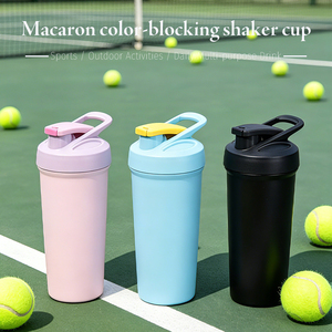 Gobelet mélangeur sous vide Macaron Color Block avec boule mélangeuse intégrée pour smoothies glacés et sportifs, vente en gros OEM ODM - Product Image 2