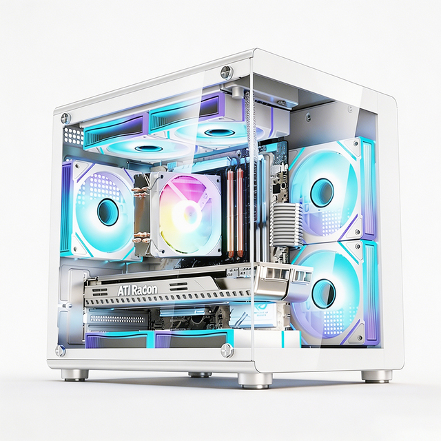 White Esports PC Gaming Desktop Gamer Machine T7-4700LE 16GB NVME Desktop Computer IT Computing System