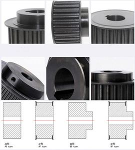 มายตี้เกียร์ HTD22-3M-15 รอกไทม์มิ่งอะลูมิเนียมอัลลอยด์ แกนเหล็ก OEM ปรับแต่งได้ รูขนาด 10 มม. กว้าง 20 มม. ระบบส่งกำลัง รับประกัน 1 ปี - Product Image 6