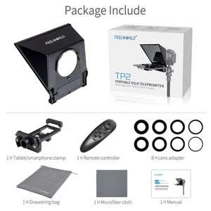FEELWORLD TP2 portatile 8 pollici professionale Teleprompter con telecomando per fotocamera DSLR, OEM fabbrica Direct - Product Image 6