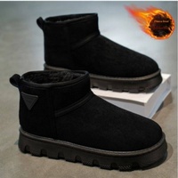 Nouvelle Collection Hiver 2026 – Bottines Courtes Chaudes Doublées Polaire Épaissies à Bout Rond, Mocassins Plateformes en Nubuck et Daim, Bottes de Neige