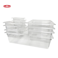 Bacs alimentaires en polycarbonate plastique certifiés NSF, incassables, résistants à la chaleur (200°F), pour tables à vapeur, buffets, traiteur