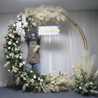 Luxe Floral Desig Décoratif Artificielle Pampa Décoration De Table De Mariage Arrangement De Fleurs Automne Ivoire pour Centres De Table