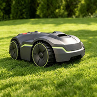 Tondeuse à gazon robotisée automatique, coupe-herbe électrique avec contrôle par application téléphonique et moteur sans balais pour jardins privés et pelouses domestiques