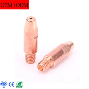 זול מחיר M6x28x0.8 1.0 1.2mm מגע E-cu קצה MB 25AK 24KD MIG ריתוך לפיד אבזרים