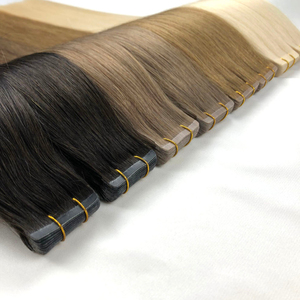 Extensiones de Cabello Humano Virgen Remy con Cinta Adhesiva Invisible de Doble Trama, Sin Costuras, en Oferta - Product Image 1