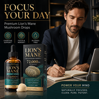 Extrait Liquide Premium de Crinière de Lion 60ml Formule Nootropique avec L-Théanine pour le Soutien Cognitif Fournisseur OEM Usine