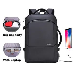 Neu gestalteter Business-Laptop-Rucksack mit erweiterbarer Kapazität, wasserdichter Stoff rucksack für unterwegs