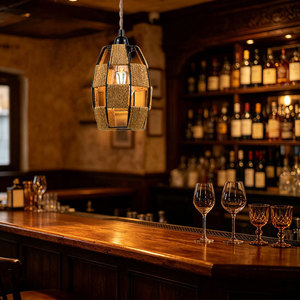 Lámpara colgante de ratán de estilo chino, ovalada, E27, cuerpo negro caqui, para sala de té, sala de estar, estudio, entrada, iluminación de bar - Product Image 2
