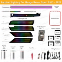 Kit d'éclairage d'ambiance LED pour panneaux de garniture de portières de voiture, pour Range Rover Sport 2013-2022, lumières de décoration intérieure, couvercles de haut-parleurs