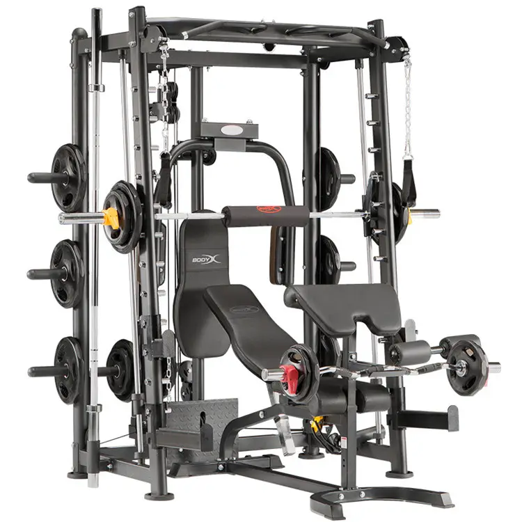 Multi-functional Multifunctional Commercial Functional Trainer Smiths Machine OEM Gym Equipment With Bench Weight Stack