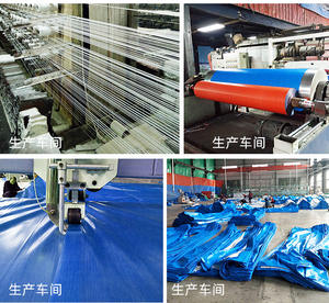 Vente en gros bâche de camion robuste de 5.3oz feuille de poids lourds étanche anti-éclaboussures pour remorques à plat sauter camions oeillets renforcés - Product Image 5