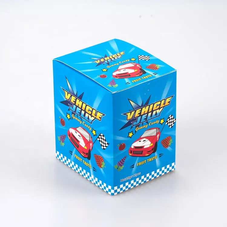 American Candy Vegan Candies Verpackung von Chinese Vegan Sugar Free Jelly Candy Frucht geschmack Auto Form Blue Gummy Candy Sweet