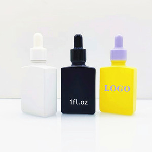 Botellas de Vidrio Cuadradas Recargables de 50 ml, 30 ml, 15 ml, Vacías, Color Ámbar Transparente, Personalizadas, Rectangulares, para Cosméticos, Suero para el Cuidado de la Piel, con Gotero - Product Image 5