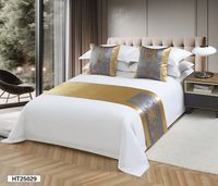 SANHOO Vente en gros Ensemble de couvre-lit simple pour hôtel 5 étoiles, taie d'oreiller décorative de luxe, ensemble de draps de lit, couvre-lit