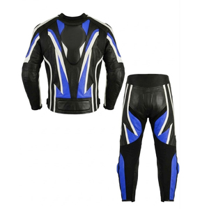 Top Quality Custom Men Motorbike Suit Made of Genuine Leather Hot Selling Summer Motorbike Leather Suit - Product Image 2