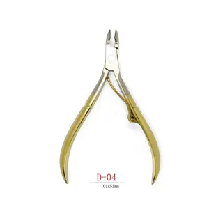 Factory Wholesale Single Spring Stainless Steel Gold Manicure Nail Nipper For Nail Foot Care Nursing
