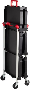 Carrito de Servicio Rodante de 3 Niveles con Ruedas para Almacenes, Hogares, Talleres, Garajes, Restaurantes, Carrito de Servicio Plegable Portátil - Product Image 2