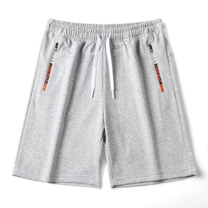 Pantalones Cortos Deportivos Casuales para Hombre, Elásticos, Transpirables, de Cintura Media, Color Gris, Algodón con Microelasticidad, Verano 2025 - Product Image 1