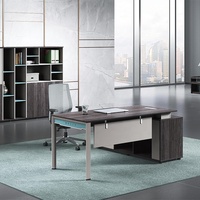 Bureau exécutif durable de directeur de patron de bureau d'affaires de nouveau design avec le tiroir de serrure à combinaison