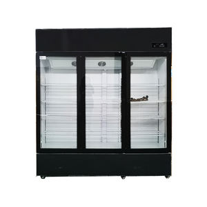 Exhibidor <span class=keywords><strong>Vertical</strong></span> de Bebidas Refrigeradas para Supermercados y Restaurantes, con Ventilador de Vidrio Comercial para Botellas de Cerveza - Product Image 1