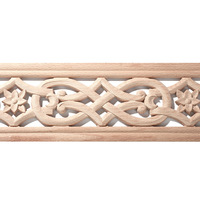 Moulure décorative sculptée en hêtre allemand de style européen, motif ajouré antique, pour bordure de plafond et mur de fond