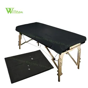 Одноразовый черный массажный стол с татуировкой, покрывало, тканевое, предварительно вырезанное, TNT, нетканое постельное белье