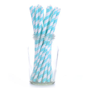 respetuoso del medio ambiente RainbowColor geométrica abultado de pajitas de papel para la fiesta, zumos de decoración - Product Image 3