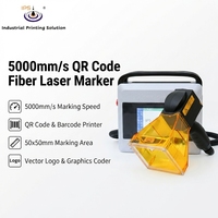 Machine de marquage laser à fibre portative 5000 mm/s, codeur laser portable pour l'impression de codes-barres et QR sur métal et plastique