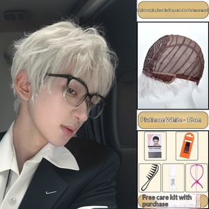 วิกผมผู้ชาย/เด็ก<span class=keywords><strong>ผู้ชาย</strong></span> ทรงผมสั้นแบบ<span class=keywords><strong>เกาหลี</strong></span> หน้าม้าตรง ทนความร้อนสูง วัสดุใยสังเคราะห์ บำรุงผิวหนัง ลดอายุ - Product Image 6