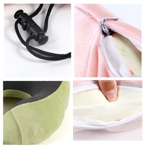 Oreiller de voyage personnalisé en mousse à mémoire de forme en forme de U, pliable, pour un voyage confortable - Product Image 6