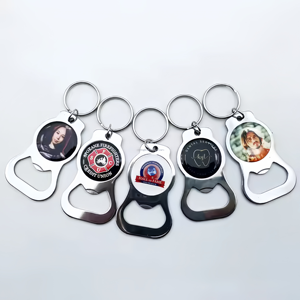Ouvre-bouteille personnalisé porte-clés avec logo photo personnalisé porte-clés en métal outil de barre portable pour cadeaux promotionnels - Product Image 4