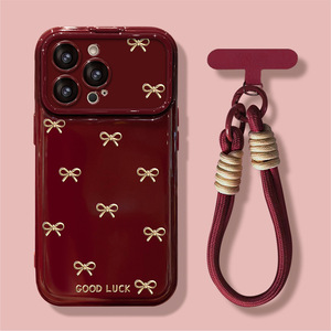 <span class=keywords><strong>Coque</strong></span> de téléphone en silicone avec nœud papillon et cœur, style Nouvel An 2026, pour iPhone 17, 15 Pro Max, 16, pour filles - Product Image 1