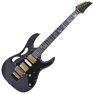กีตาร์ไฟฟ้า Flyoung สีดำด้าน พร้อม <span class=keywords><strong>Floyd</strong></span> <span class=keywords><strong>Rose</strong></span> Bridge ฮาร์ดแวร์สีทอง ฟิงเกอร์บอร์ดไม้โรสวูด ผลิตตามสั่ง - Product Image 1