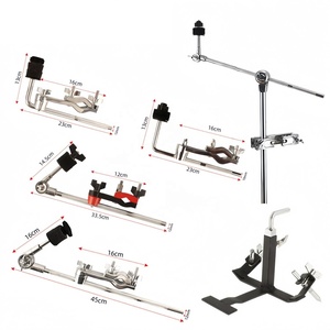 AOOLOO Support universel en métal pour bras articulé, pince de fixation en L, support de tige, bras d'extension, fixation pour pied de cymbale, compatible avec toutes tailles de batterie - Product Image 2