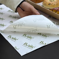 Papier sulfurisé biodégradable de qualité alimentaire, imprimé avec logo personnalisé, résistant à la graisse, pour la cuisson, les sandwichs, les hamburgers et le pain